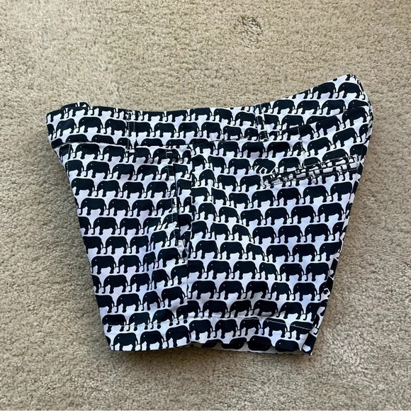 Banana Republic Milly Women's Blue & White Elephant Chino Shorts - 2P - VGUC - Picture 6 of 9